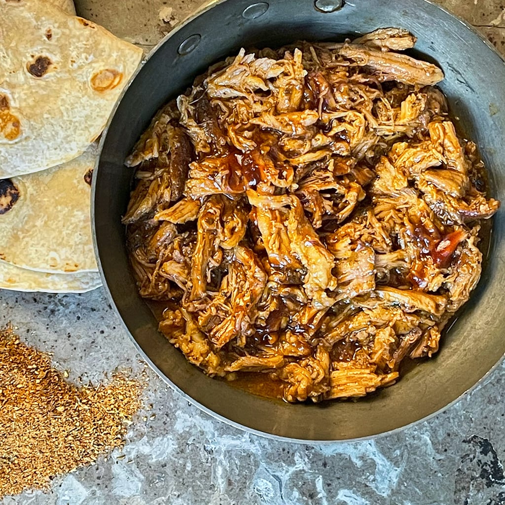 Pulled pork med cajun rub